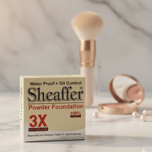 3X Coverage Powder Foundation Waterproof Makeup Set +Oil Control