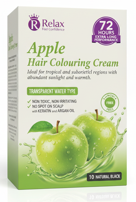 Relax Apple Hair Colouring Cream Packaging