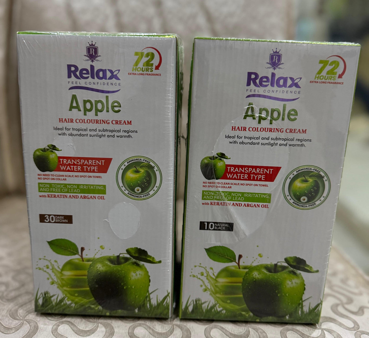 Relax Apple Hair Colouring Cream Packaging
