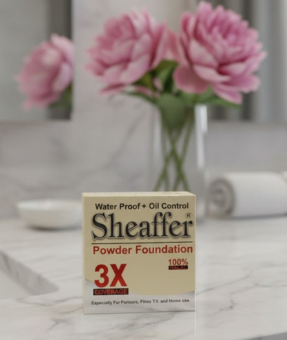 3X Coverage Powder Foundation Waterproof Makeup Set +Oil Control