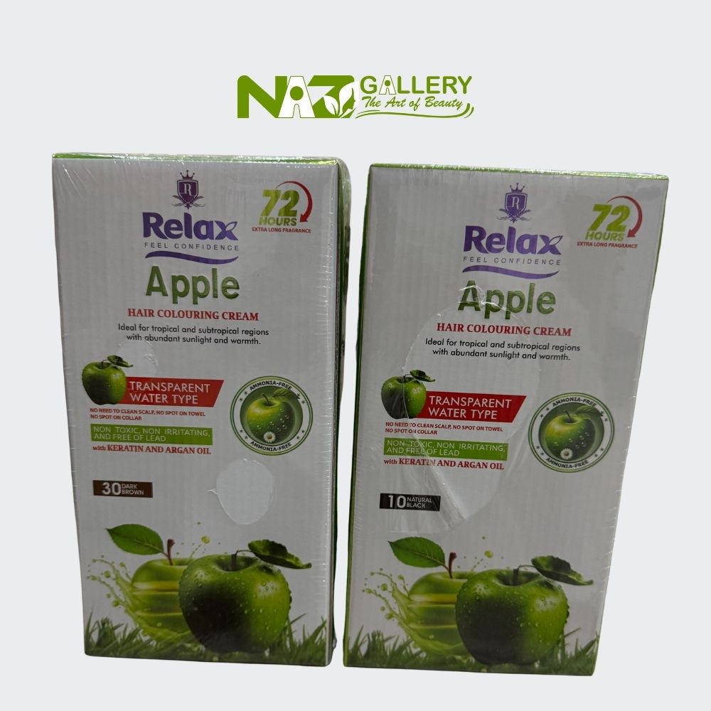 Relax Apple Hair Colouring Cream Packaging