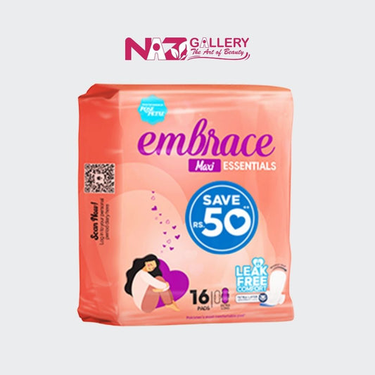 Embrace Maxi Essentials Sanitary Pads – Extra Long (16 Count Twin Pack)